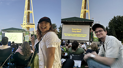 film students at screening